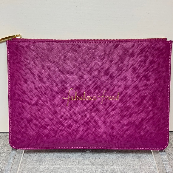 Katie Loxton Handbags - KATIE LOXTON/LONDON Pink “Fabulous Friend” Zippered Clutch/Pouch